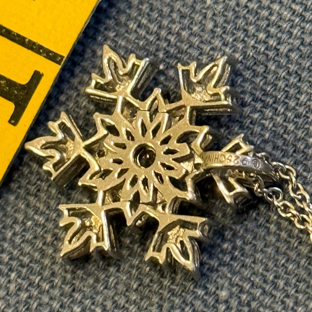 Sterling Silver Snowflake Necklace - Picture 5 of 5